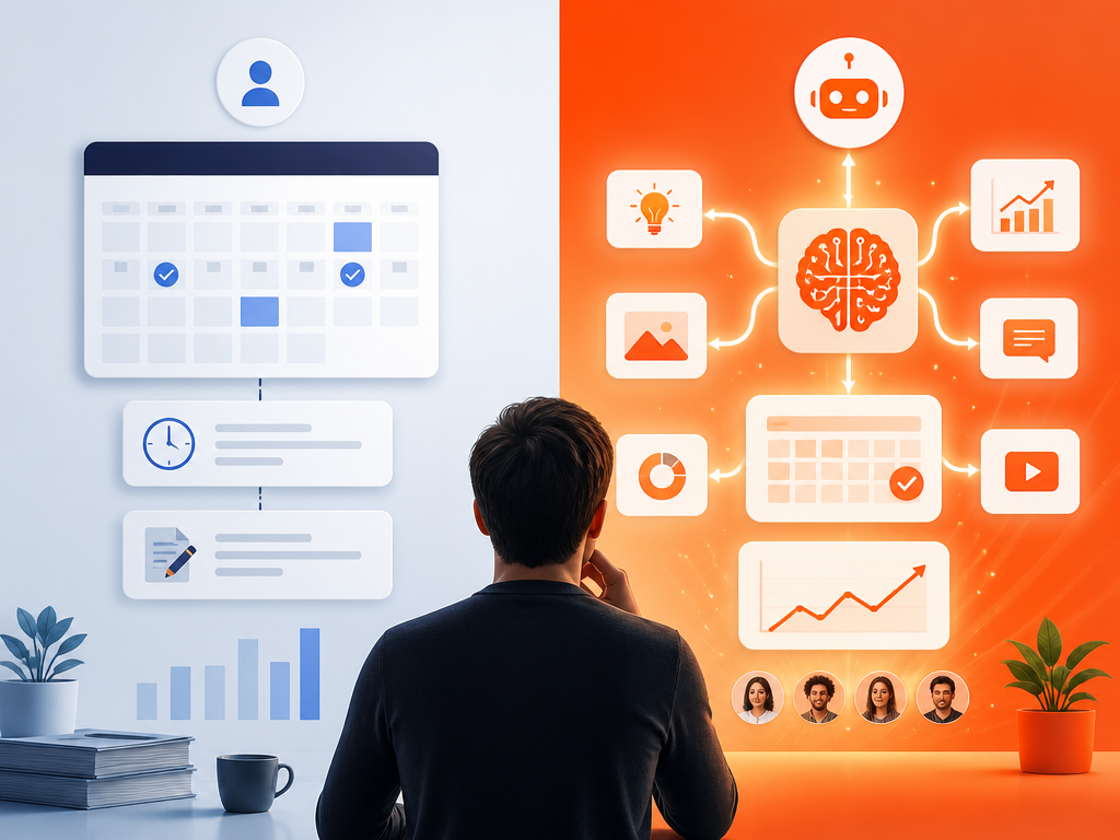 AI Social Media Agents vs. Traditional Schedulers