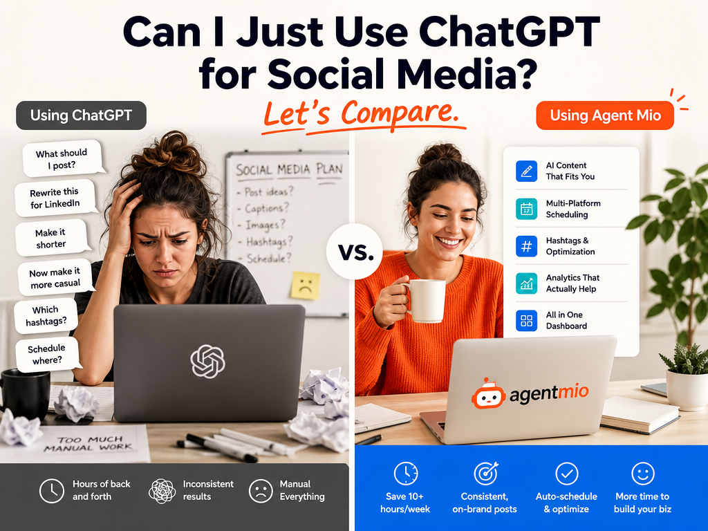 ChatGPT vs. Specialized AI Social Media Tools